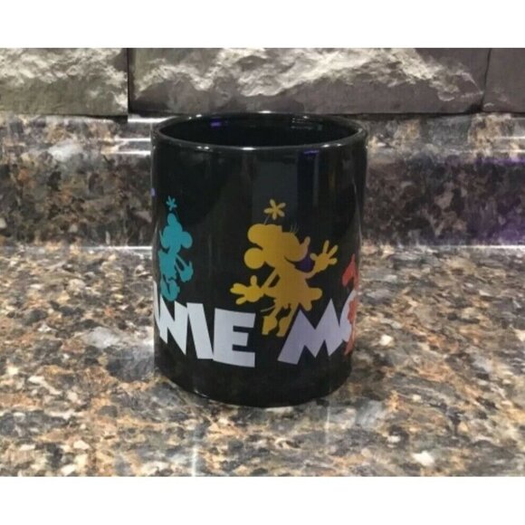 Disney Minnie Mouse multiple colored silhouette black coffee mug cup - Picture 2 of 6